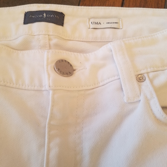 JACOB DAVIS Uma Ankle Skinny Jean White Stretch Size 26 - Picture 3 of 8